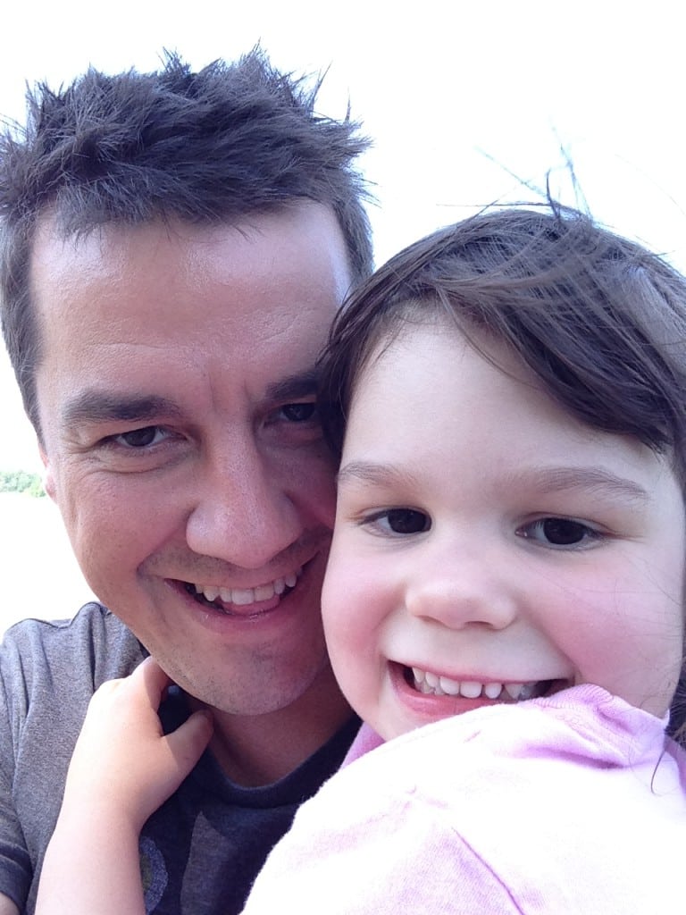 Dylan Jones and daughter