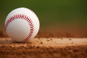 baseball on a baseball diamond