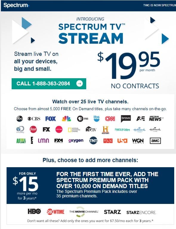 Spectrum TV Stream Non-Sports