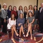 (L-R) Front Row: Maria Brennan, CAE, President & CEO, WICT; Katie Couric, Award Winning Journalist & Bestselling Author; Joanne Lipman, Editor in Chief, USA Today & USA Today Network, Chief Content Officer, Gannett Back Row: Marva Johnson, Vice President, State Government Affairs - South Region, Charter Communications; Sandra K. Howe, SVP & General Manager, Consumer Products Group, ARRIS Group, Inc.; Kathleen O’Reilly, Senior Managing Director, Accenture; Denise Gough, VP, Business & Legal Affairs, Scripps Networks Interactive; Michele Parks, VP, Talent Management, Cox Communications; Martha Soehren, Chief Talent Development Officer & SVP, Comcast; Karen Buchholz, SVP, Administration, Comcast; Mary McLaughlin, Regional SVP, Beltway Region, Comcast; and David L. Cohen, Senior Executive Vice President & Chief Diversity Officer, Comcast Corporation at the WICT Leadership Conference. (Photo by Larry Busacca/Getty Images)