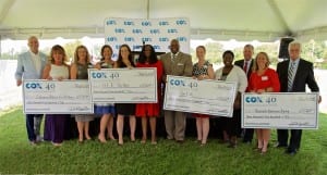 Cox Virginia employees selected four nonprofits to receive $3500 grants as part of its 40 Acts of Kindness campaign for Hampton Road’s 40th anniversary.
