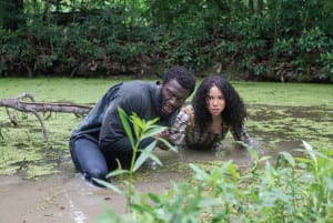 Underground: Aldis Hodge as Noah and Jurnee Smollett-Bell as Rosalee in WGN America’s ‘Underground.’ Both participated in a screening and discussion this month at the DuSable Museum of African American History.