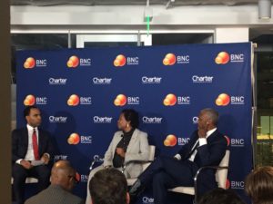 Charter vp, government affairs Waldo McMillan interviews BNC co-founder J.C. Watts and Rep Yvette Clarke.