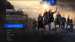 Star Trek Discovery page on Paramount+