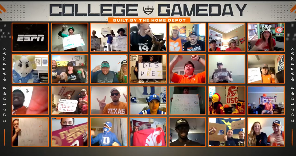 College GameDay Welcomes Virtual Fans Amid Pandemic - ESPN