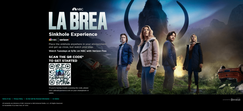 NBC La Brea/Verizon Augmented Reality Experience