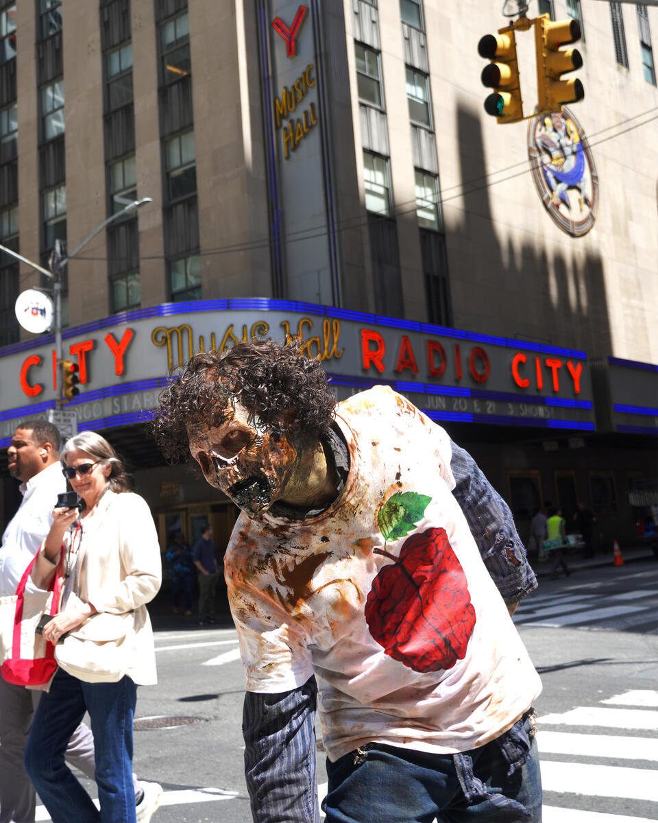 Zombies from The Walking Dead Outside Radio City Music Hall